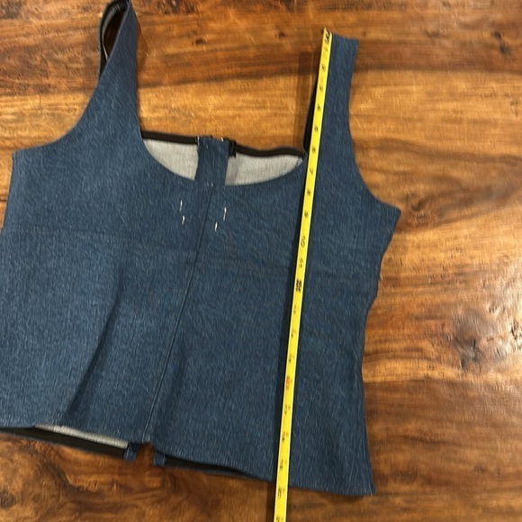 Rag & Bone Paula Zip-Front Denim Tank Top Vintage Bloo SzM - Picture 8 of 8